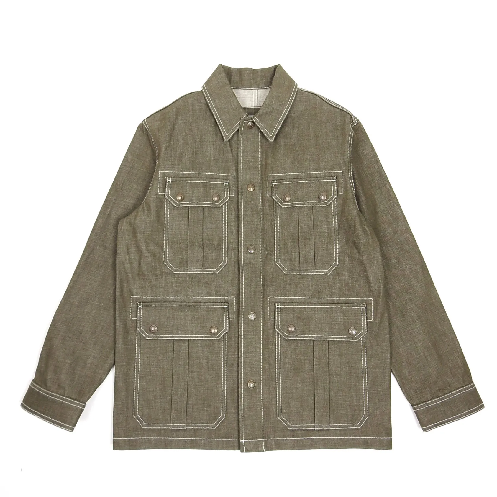 AMI Olive Denim Jacket Medium