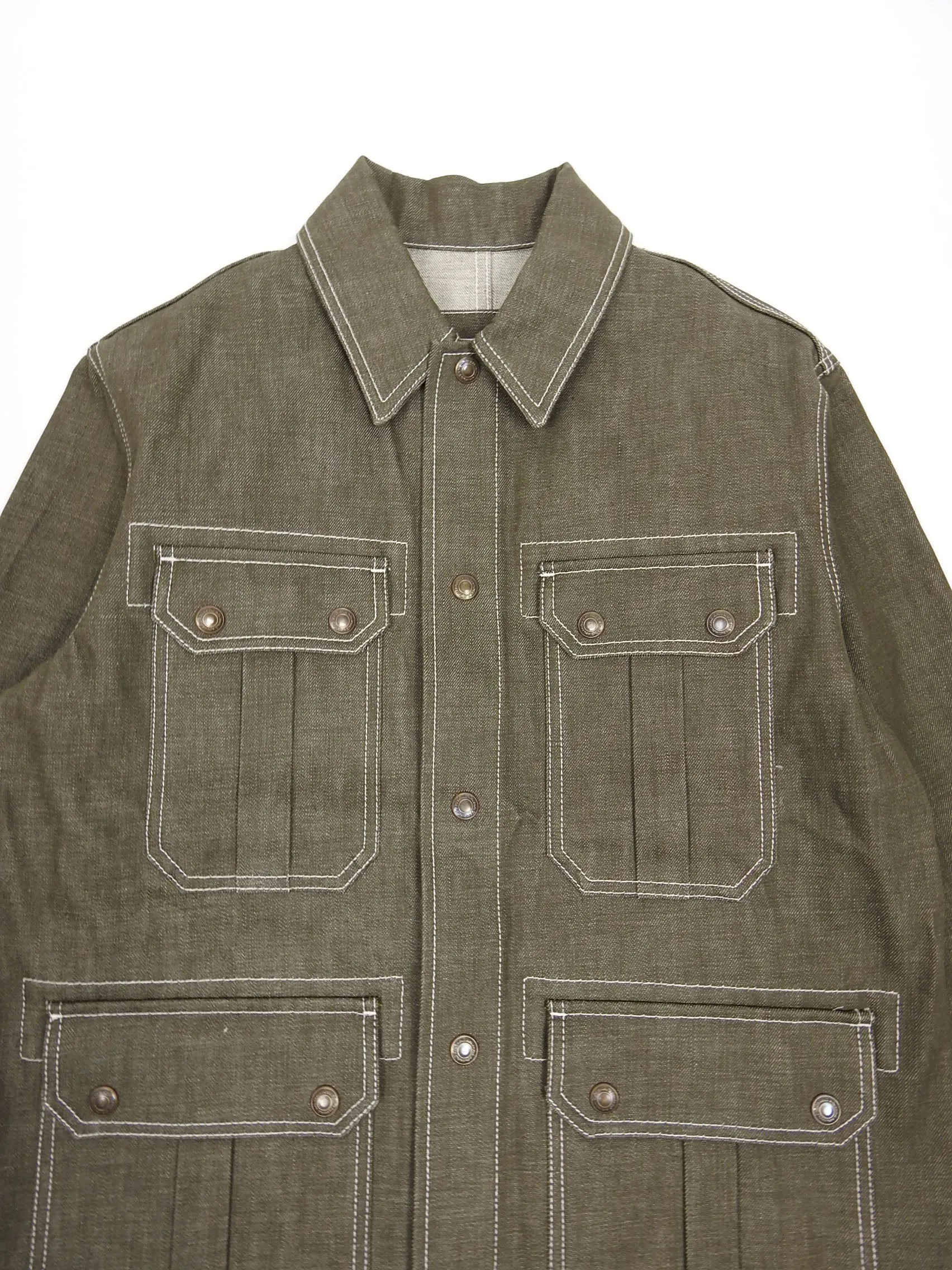AMI Olive Denim Jacket Medium