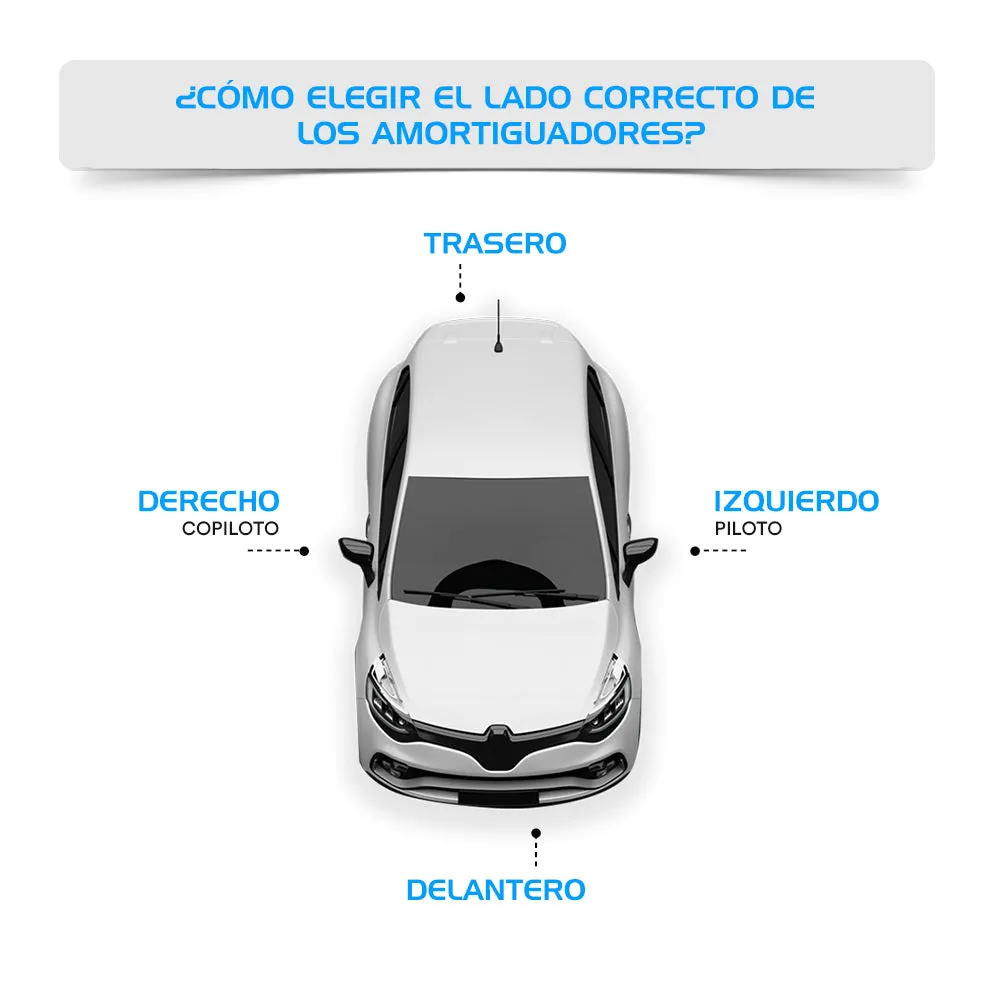 Amortiguadores Originales Ag Shock Peugeot 207 Compact 2008-2011 Delanteros y Traseros