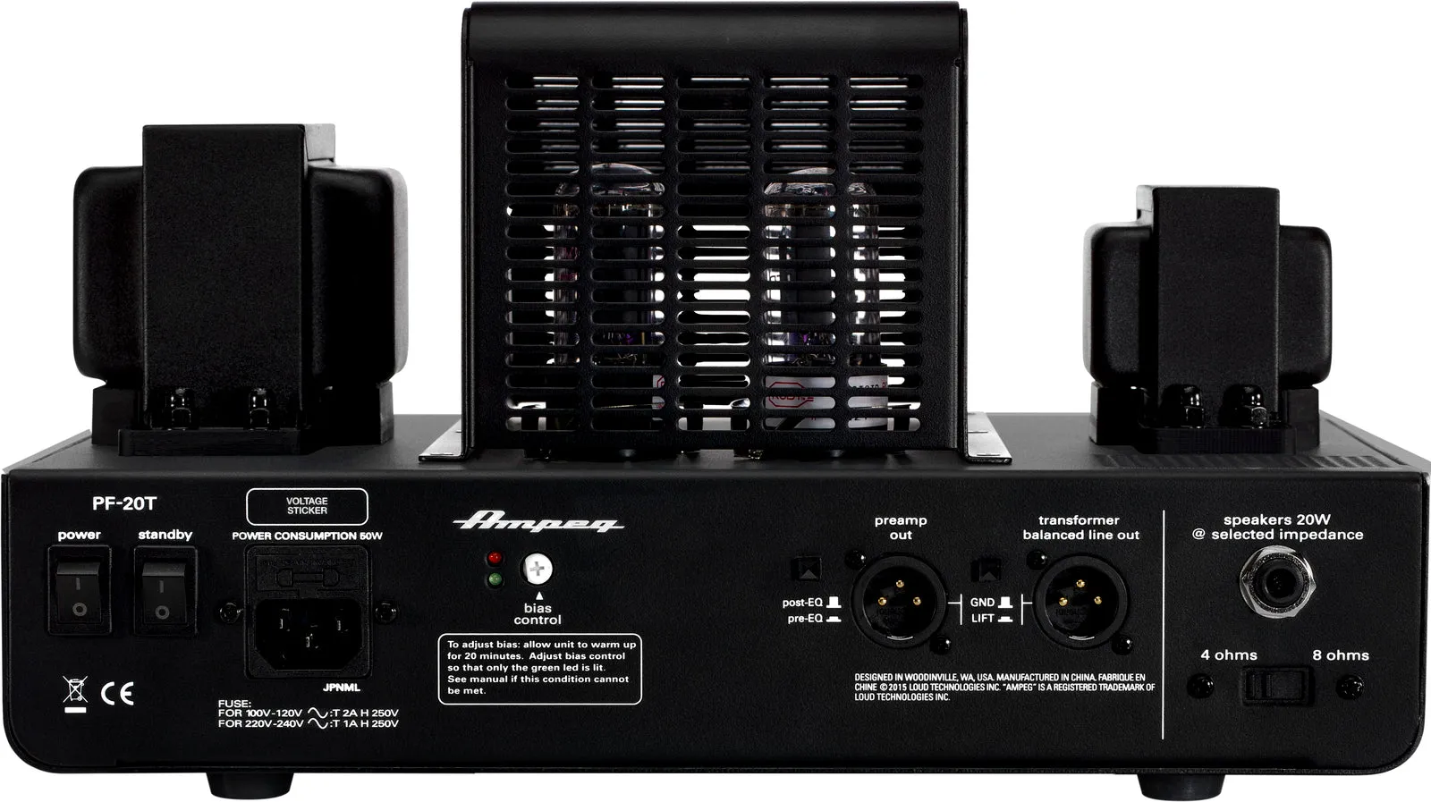 Ampeg PF-20T All-Tube 20W Compact Bass Head