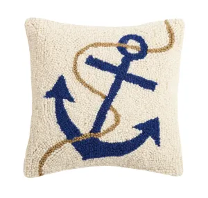 Anchor and Rope Hook Pillow