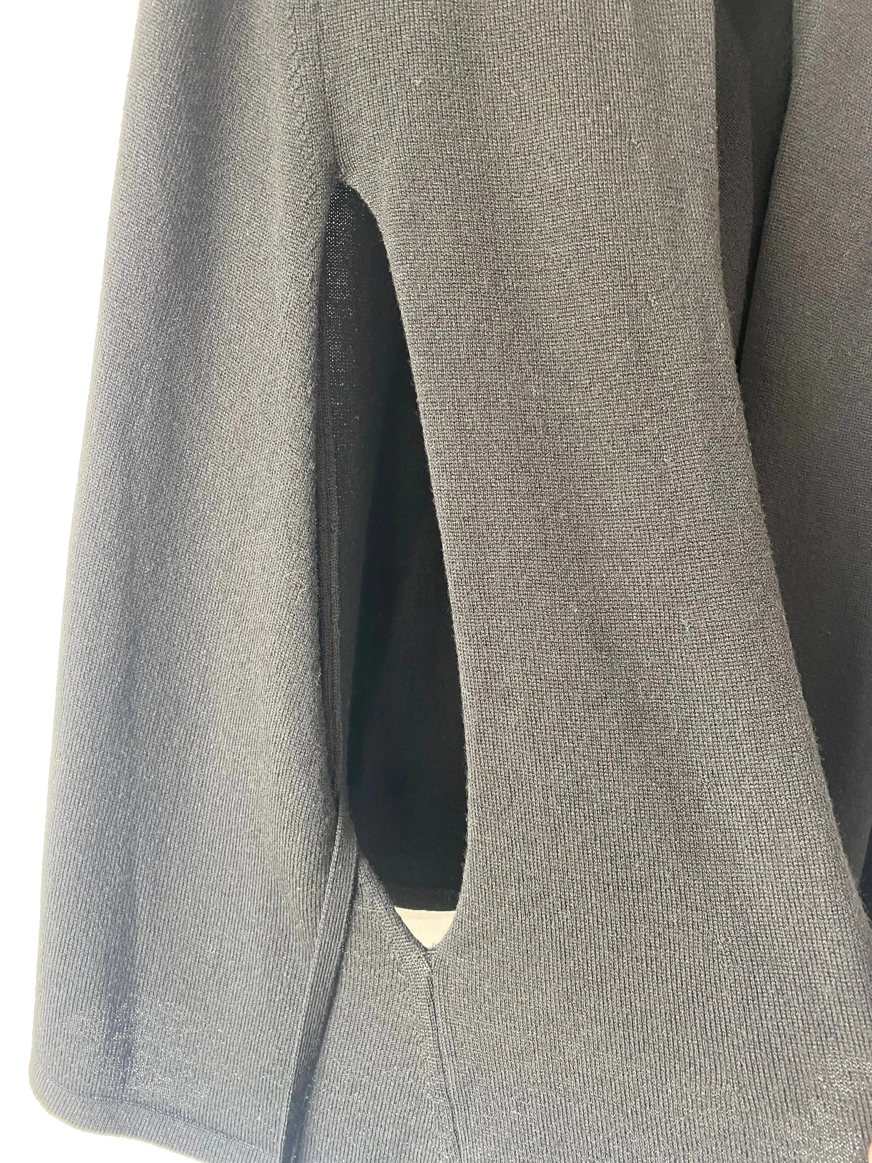 Ann Demeulemeester Black Wool Capelet