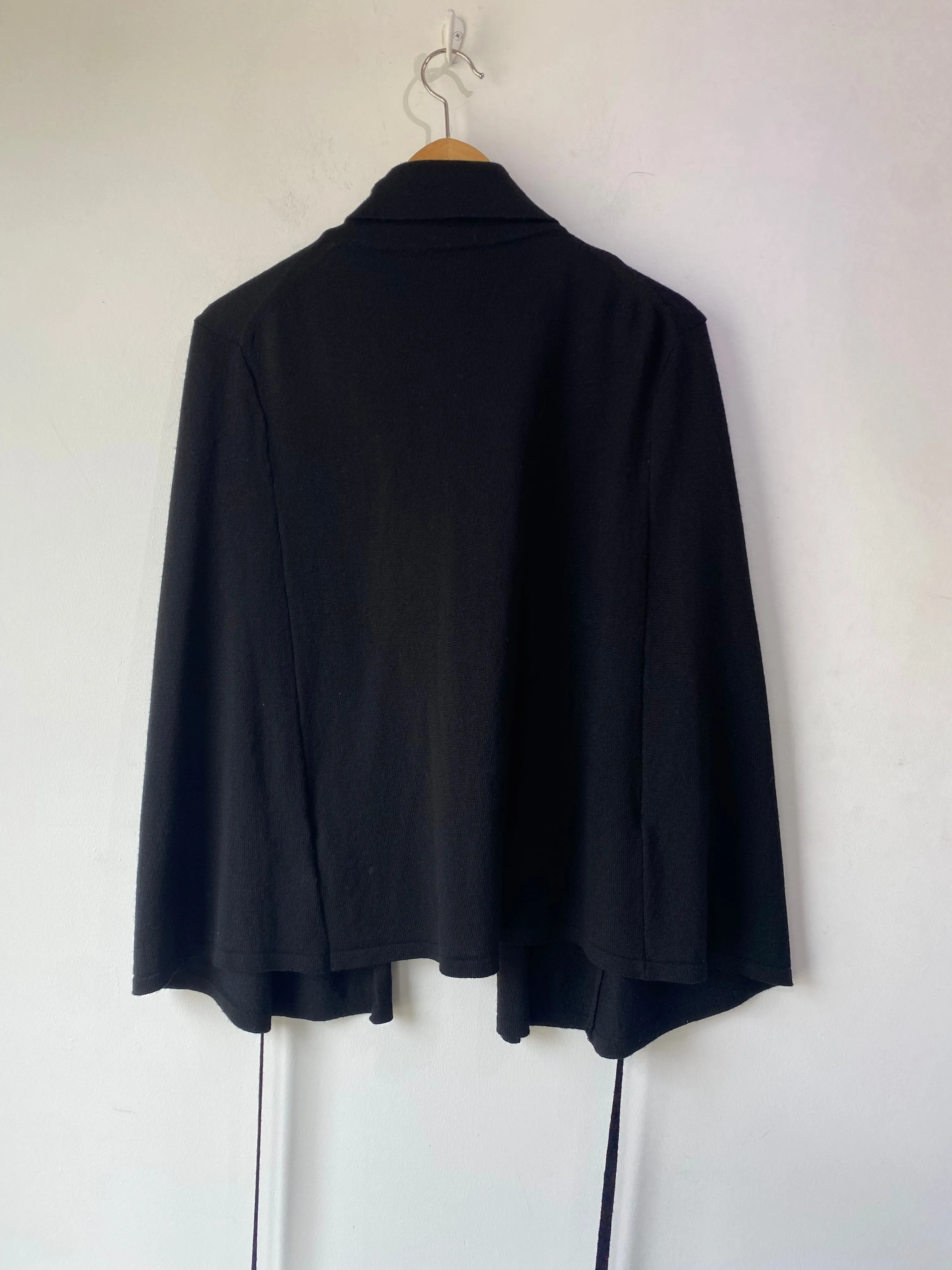 Ann Demeulemeester Black Wool Capelet