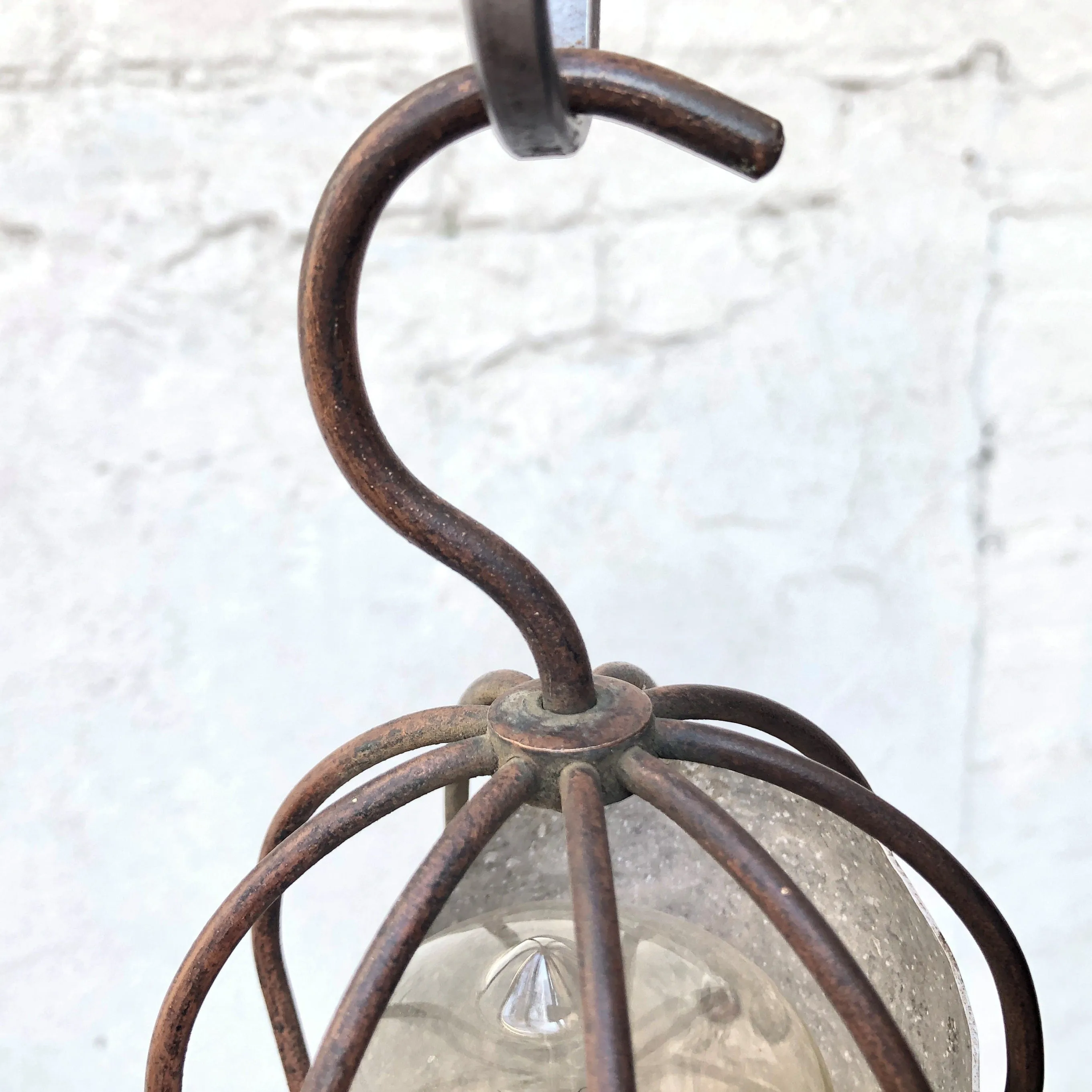 Antique Hanging Trouble Light, Industrial Chic Work Light