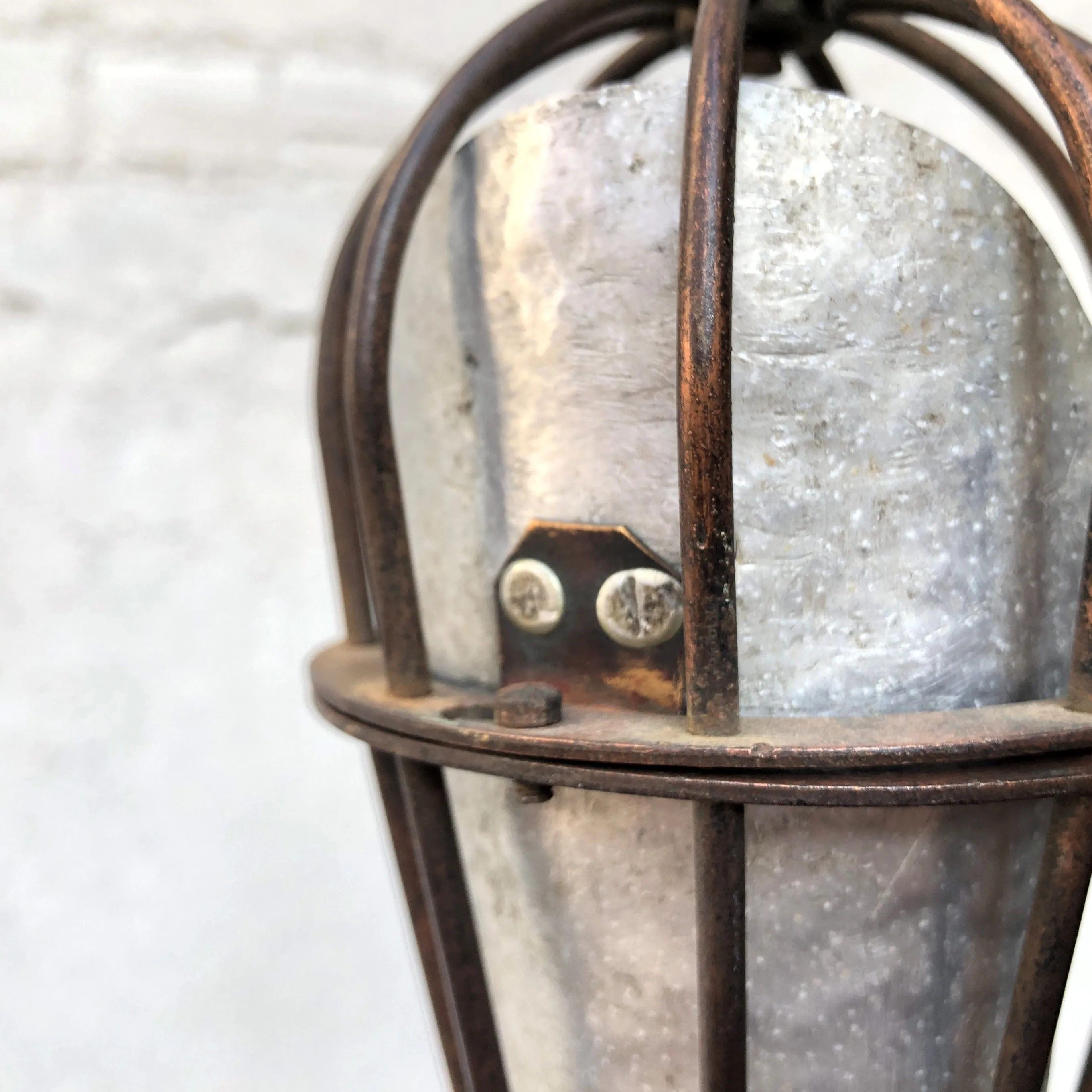 Antique Hanging Trouble Light, Industrial Chic Work Light