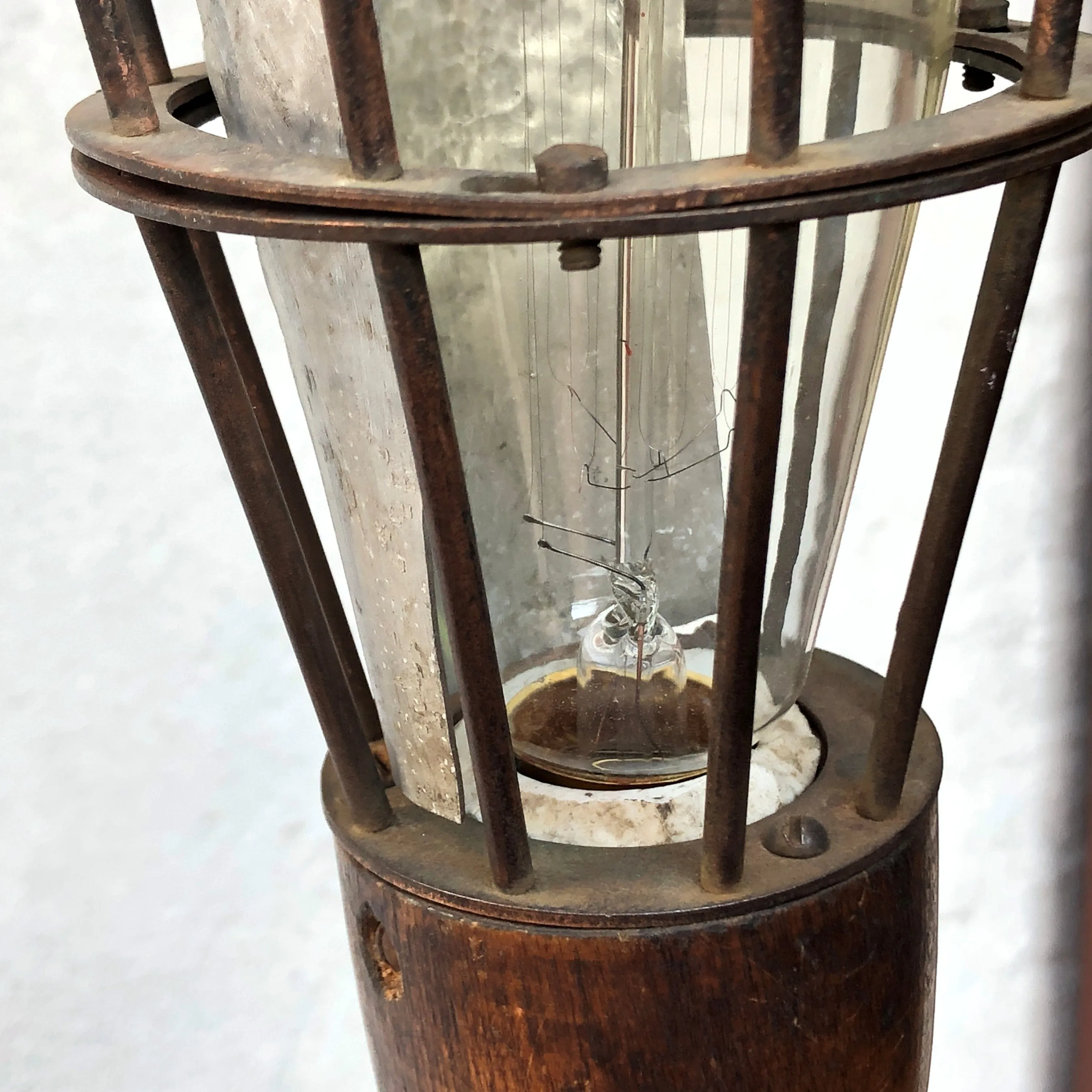 Antique Hanging Trouble Light, Industrial Chic Work Light