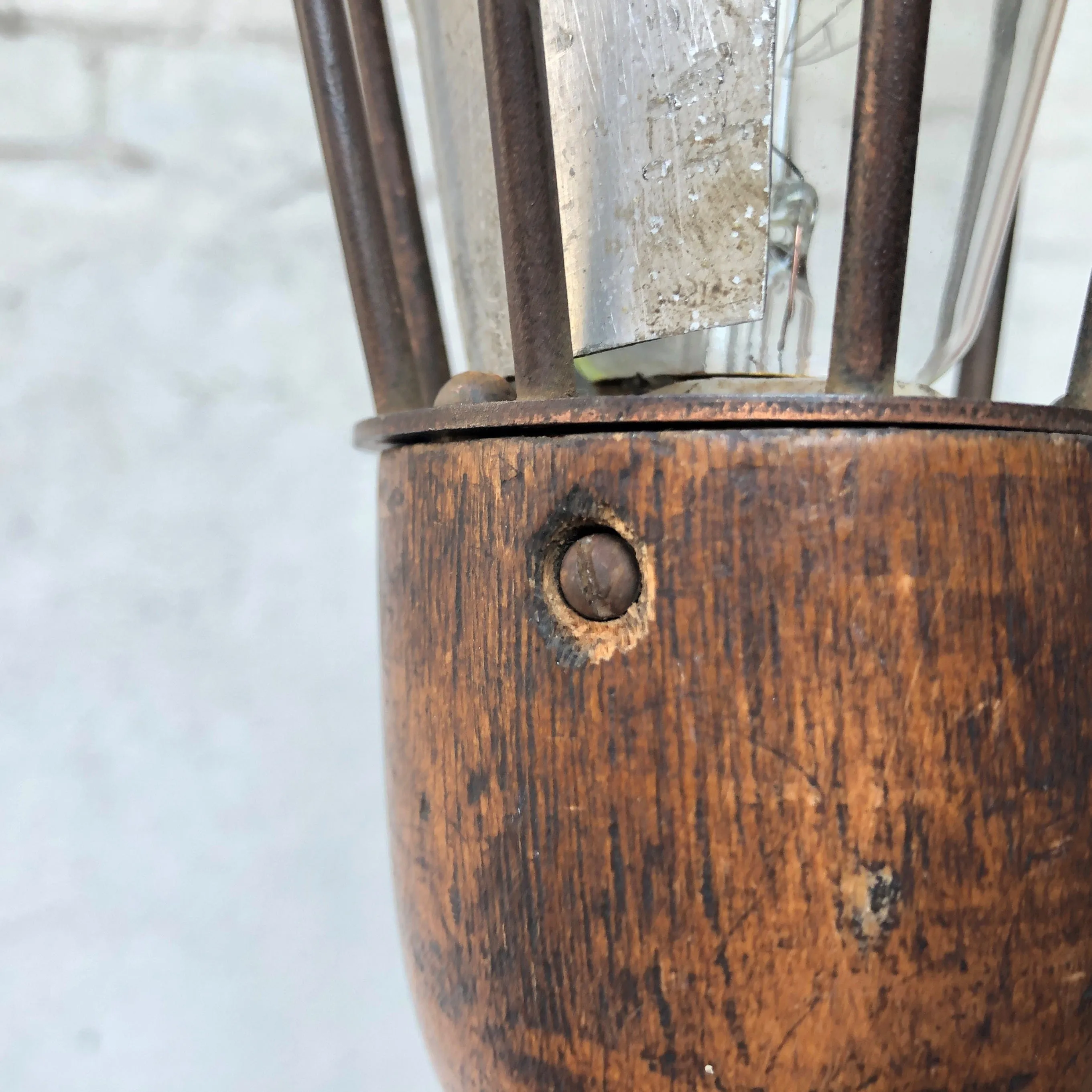 Antique Hanging Trouble Light, Industrial Chic Work Light