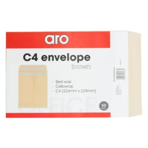 ARO C4 Seal Easi Envelopes Manilla 50 Pack
