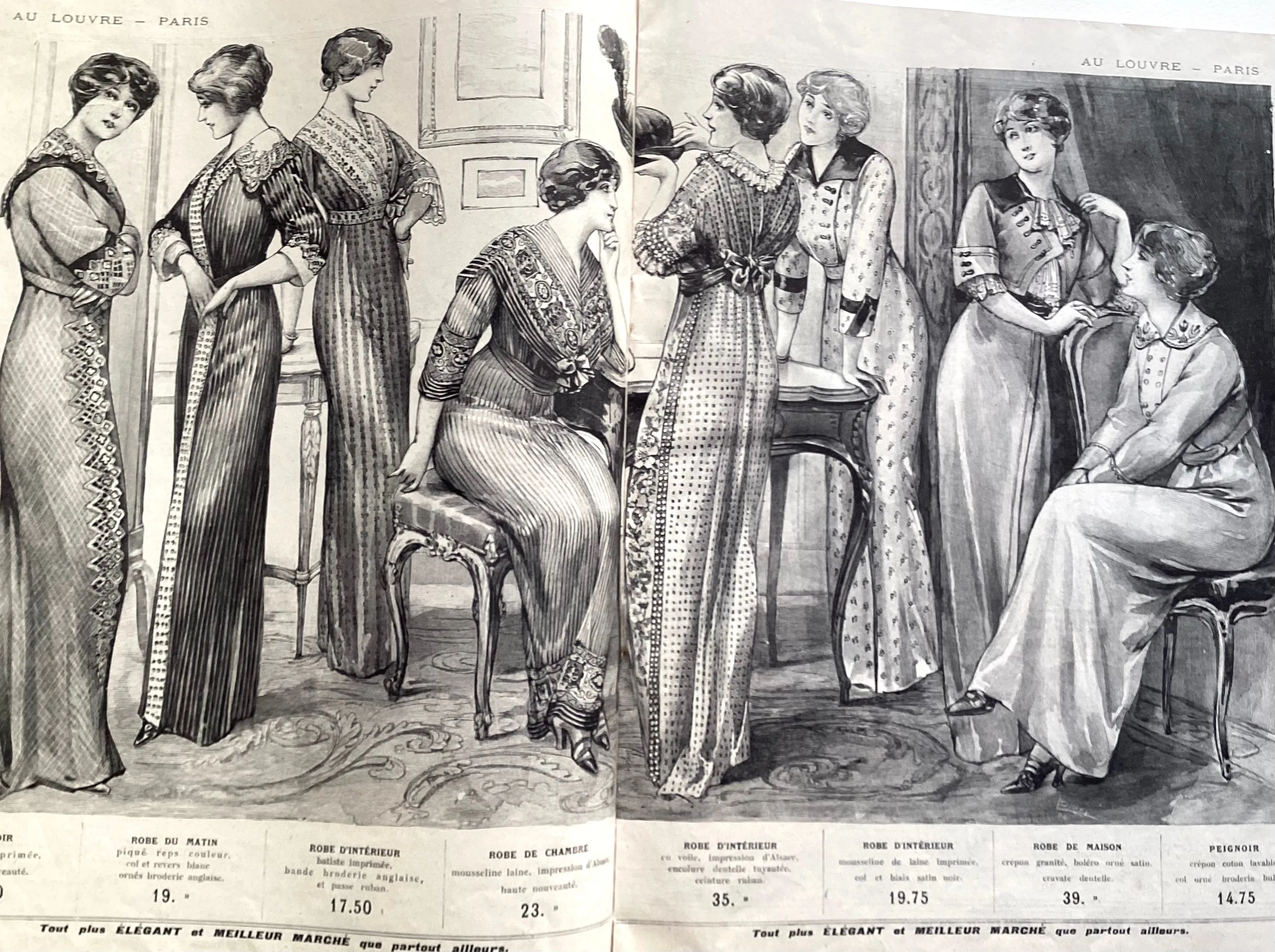 Au Louvre Paris / Lundi 31 mars / Robes Manteaux Peignoirs, Modes, Corsages, Jupons