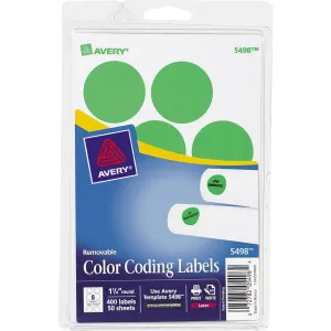 Avery® 1-1/4" Color-Coding Labels