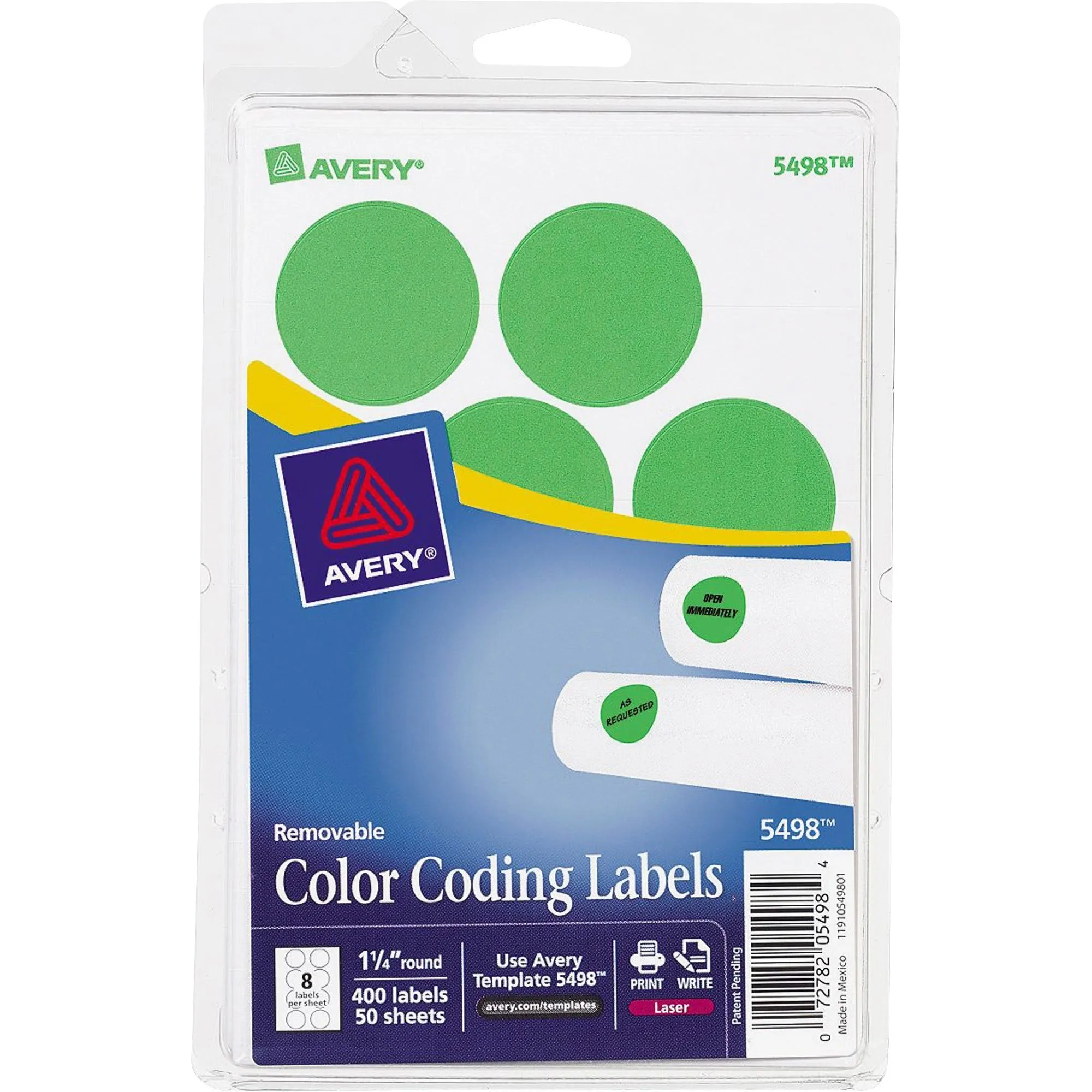 Avery® 1-1/4" Color-Coding Labels