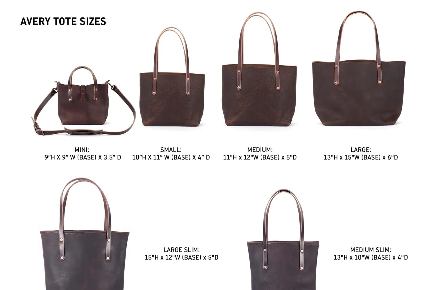 AVERY LEATHER TOTE BAG - LARGE - COBALT BISON