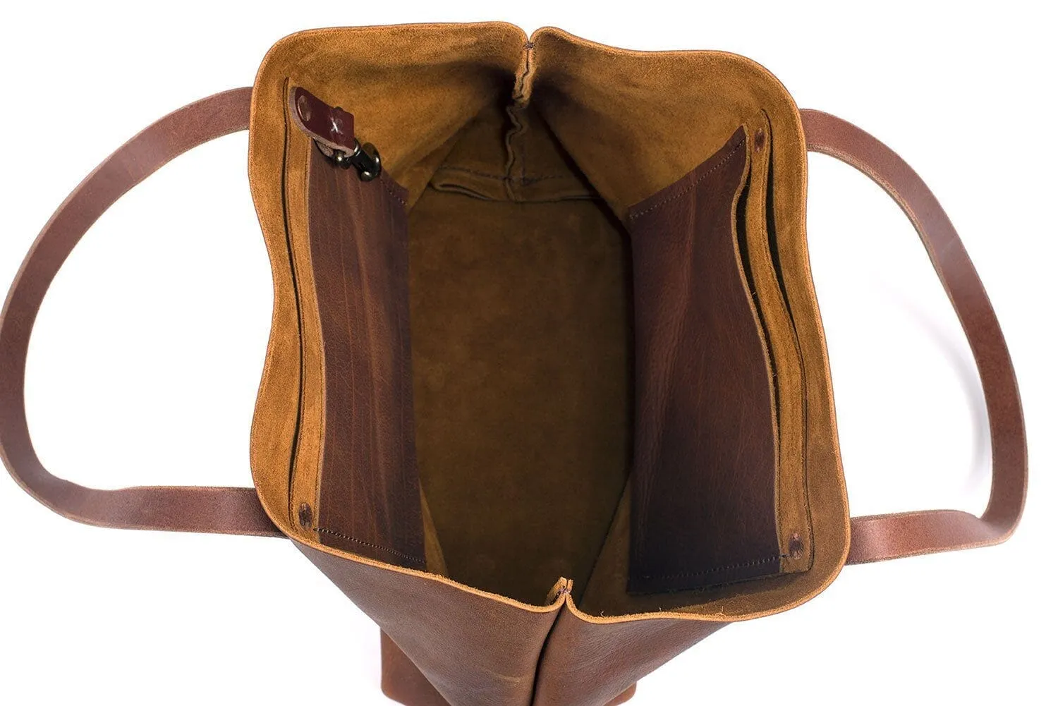 AVERY LEATHER TOTE BAG - LARGE - COBALT BISON