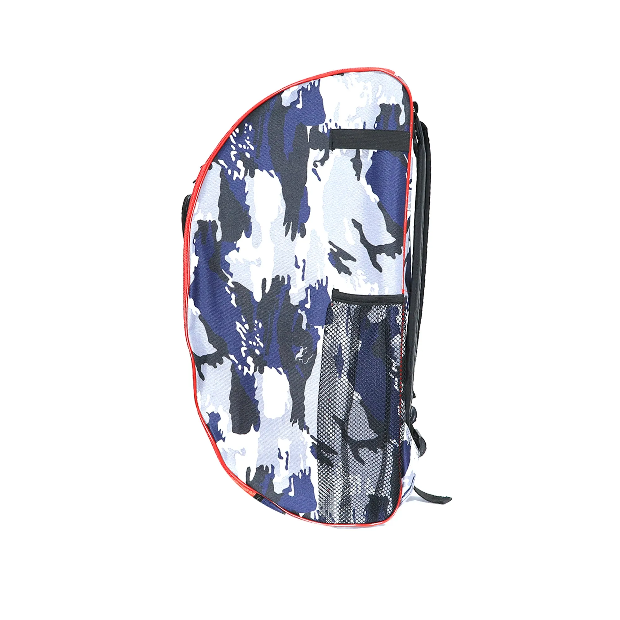 Back Pack Beis Soft BS Bravos Marino Gris Camu Letras Rojas