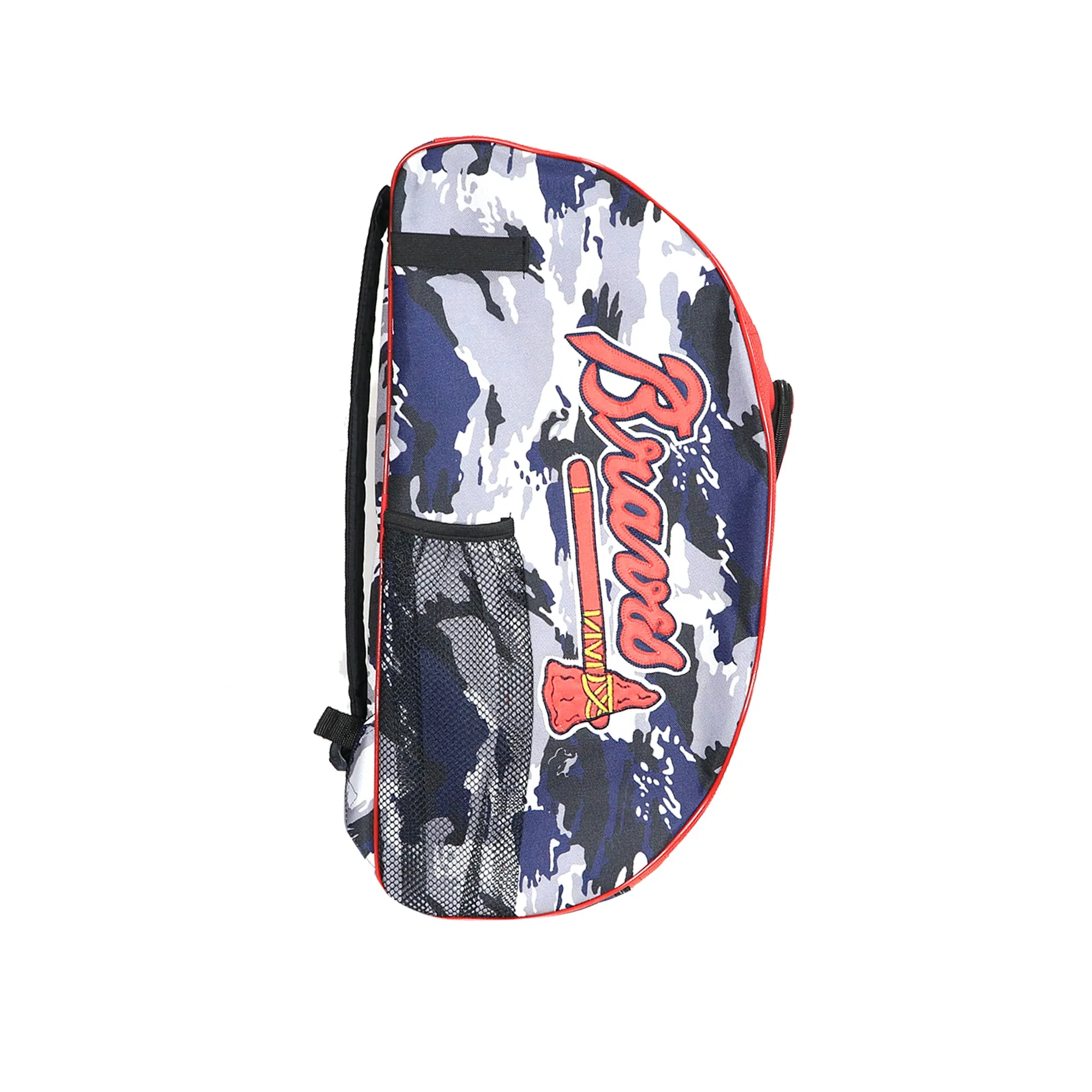 Back Pack Beis Soft BS Bravos Marino Gris Camu Letras Rojas