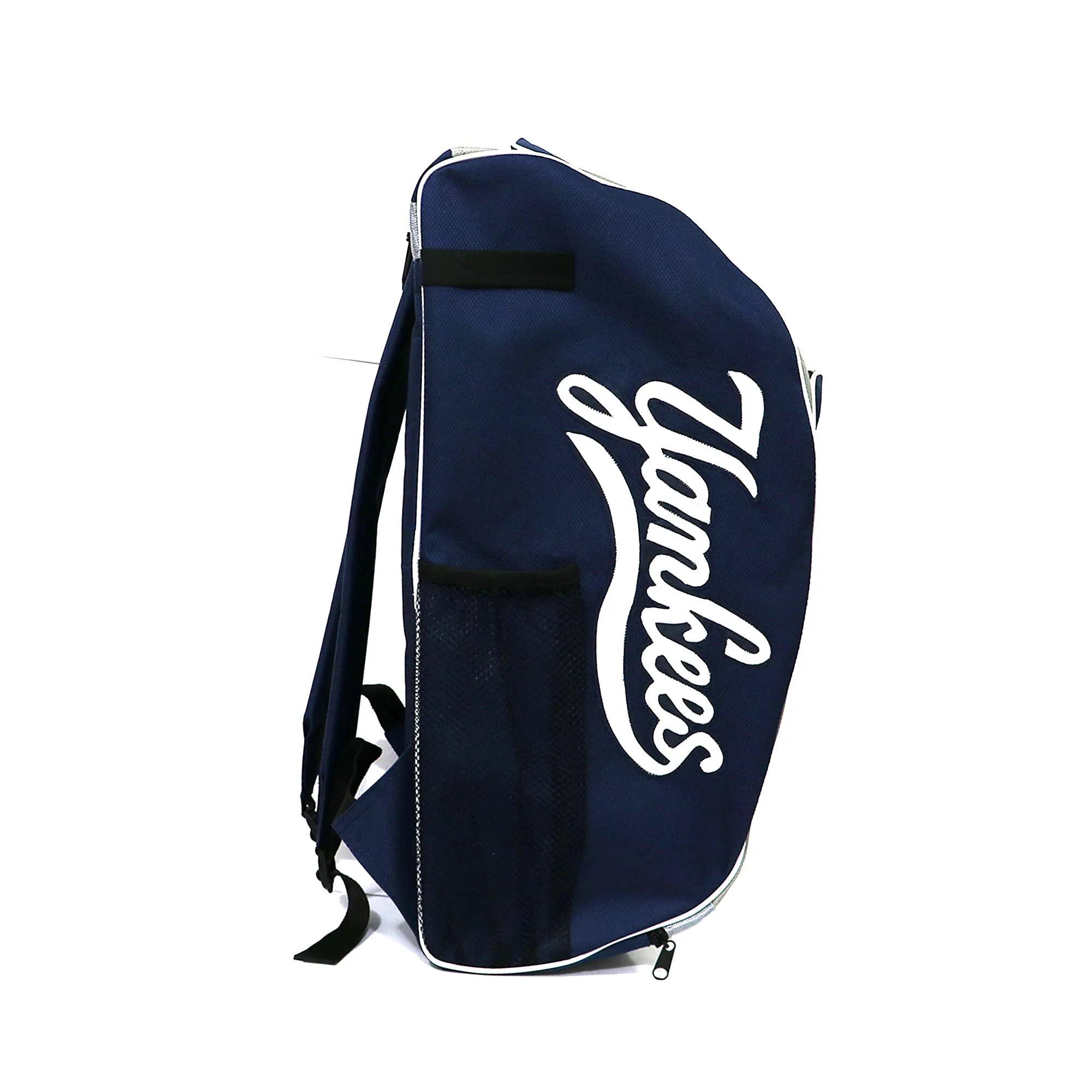 Back Pack Beisbol Softbol BS Yankees Marino Gris Letra Blanca
