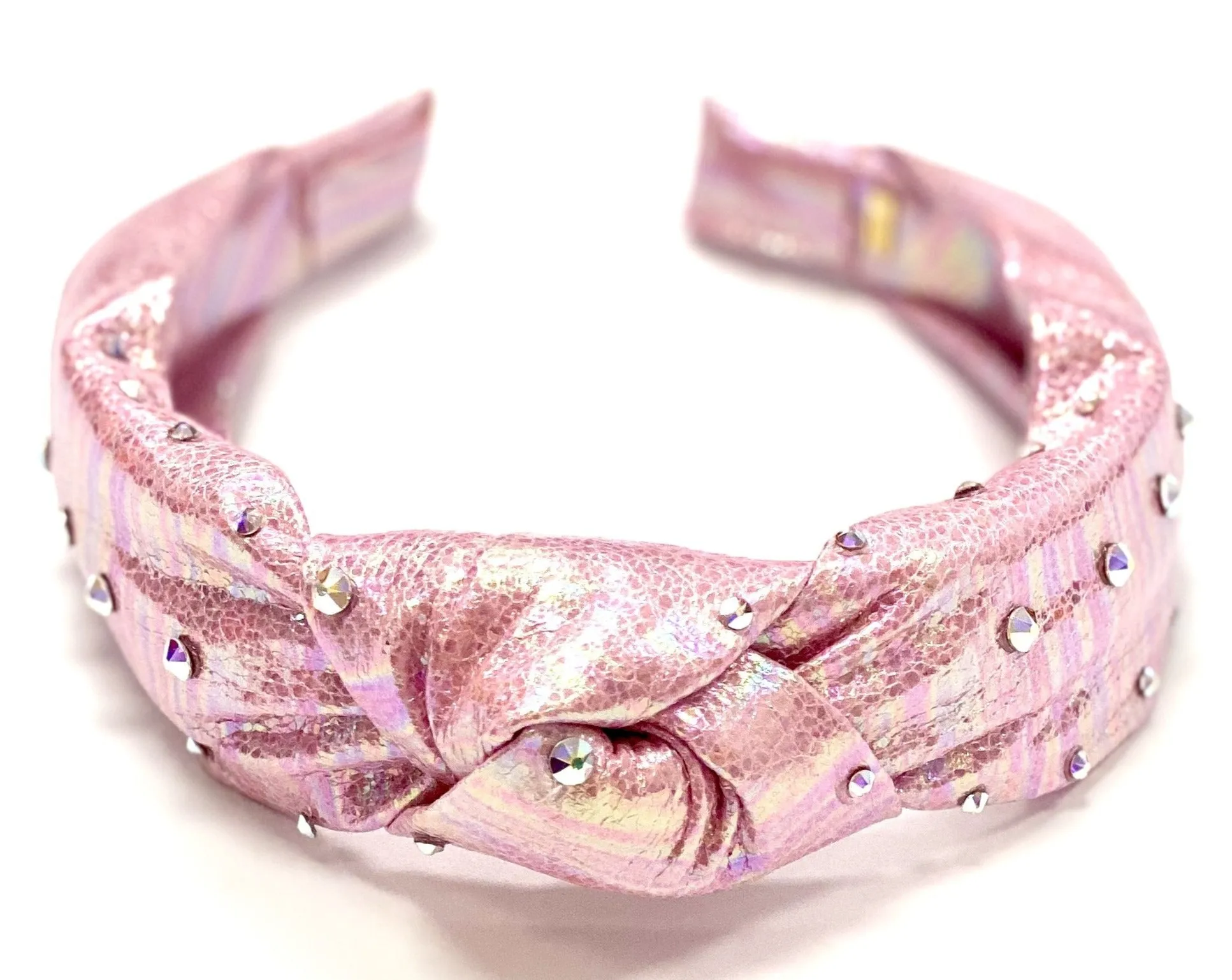 Bari Lynn Metallic Galaxy Twist Knot Headband with Crystals
