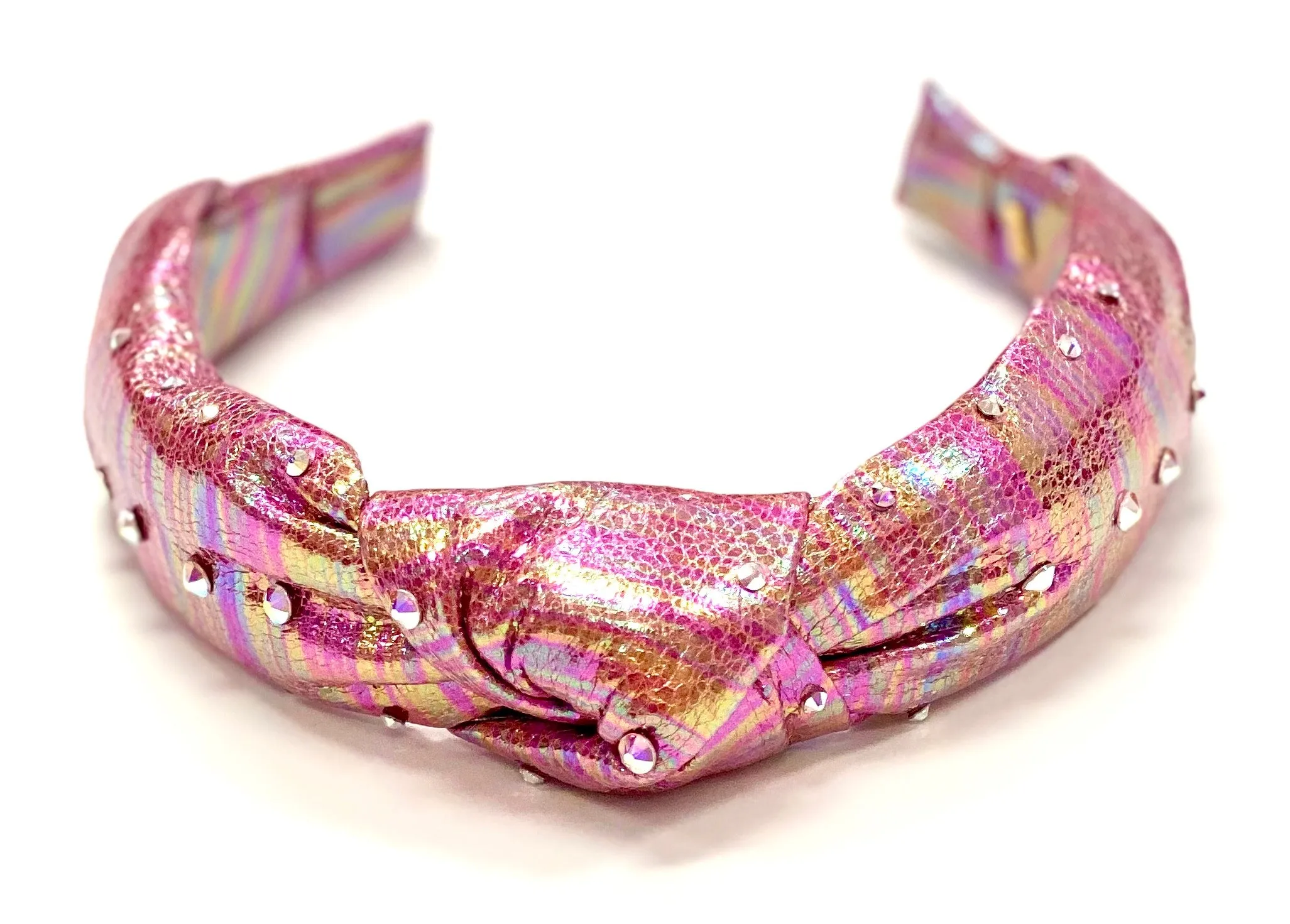 Bari Lynn Metallic Galaxy Twist Knot Headband with Crystals