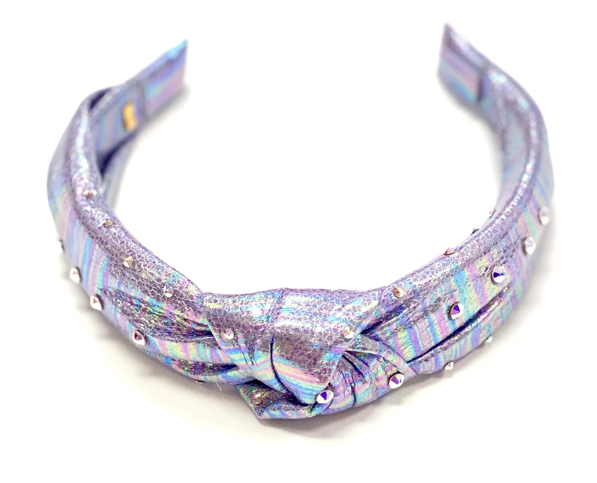 Bari Lynn Metallic Galaxy Twist Knot Headband with Crystals