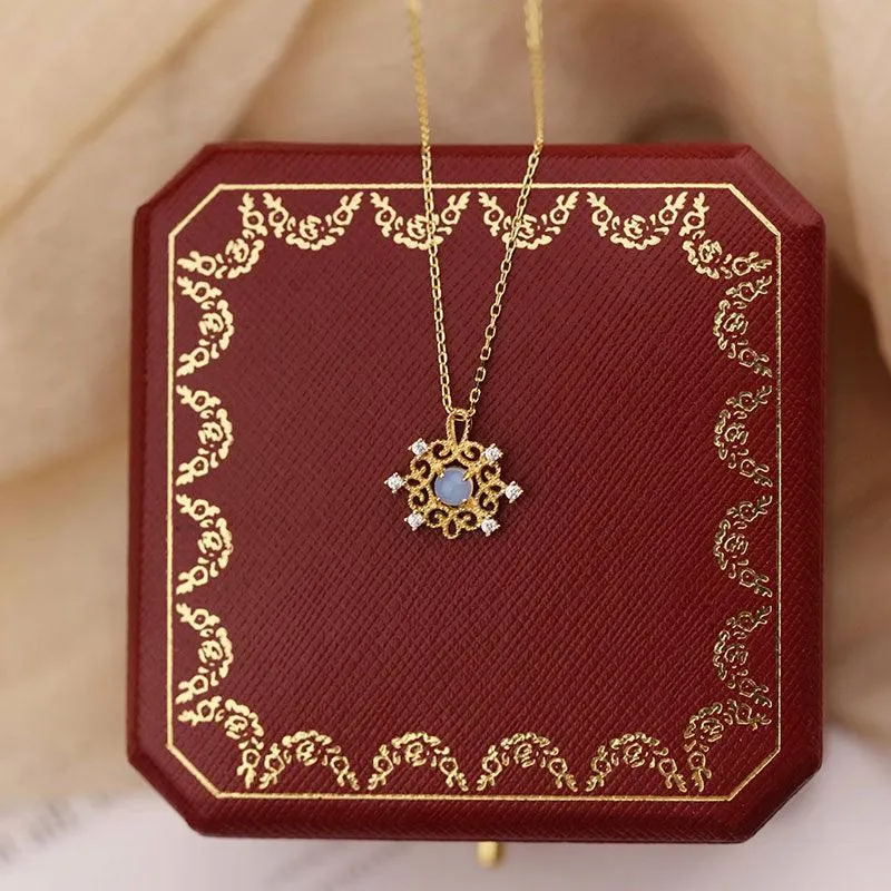 Baroque Moonstone Necklace - Alice (Solid Silver)