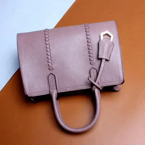 Beautiful Designed Genuine Italian Leather Made Tote Bag for Women - Pink