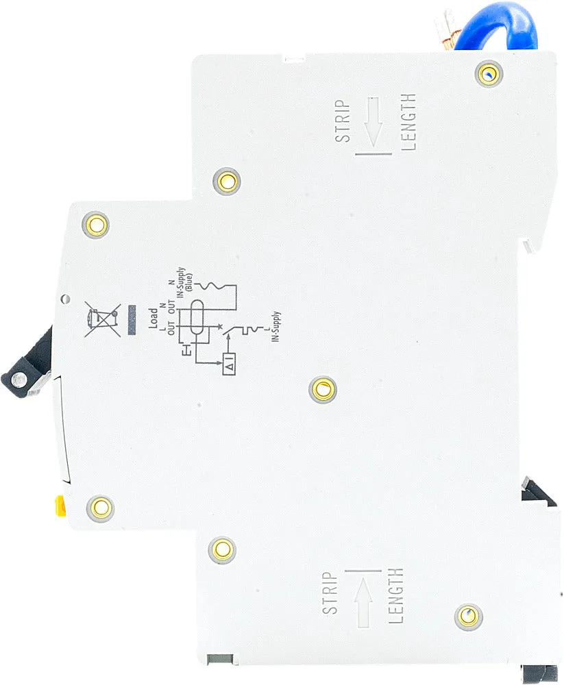 BG CUCRB20 20A SP 1 Module B Curve 6kA 30mA Type AC Compact RCBO