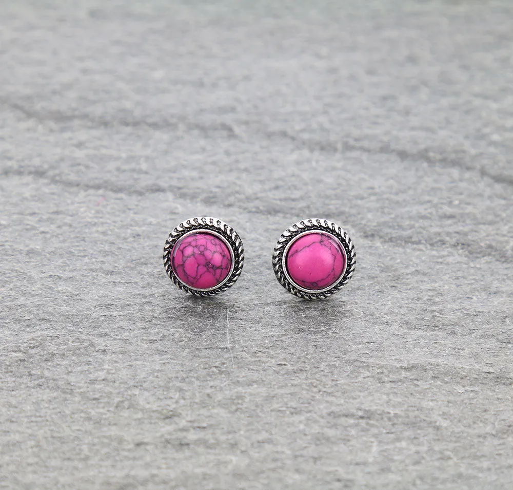 Billings Fashion Stud Earrings - Round