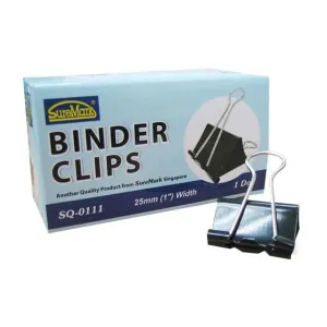 Binder Clips 25mm Box of 12 SQ-0111