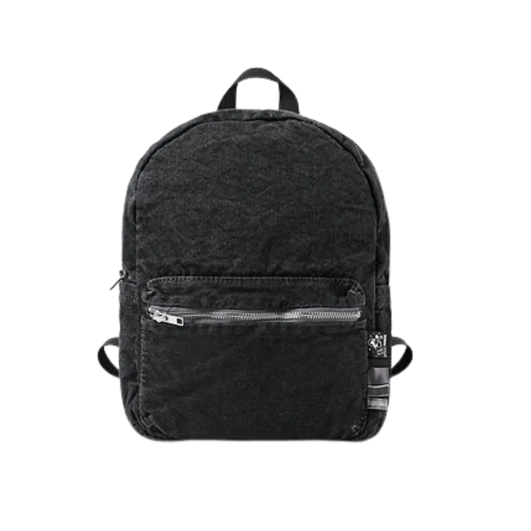 Black Denim Big Backpack