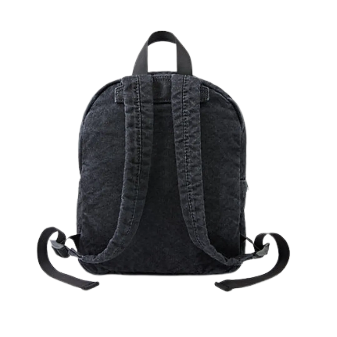 Black Denim Big Backpack