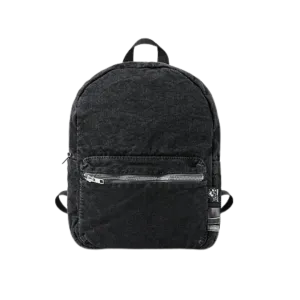 Black Denim Big Backpack