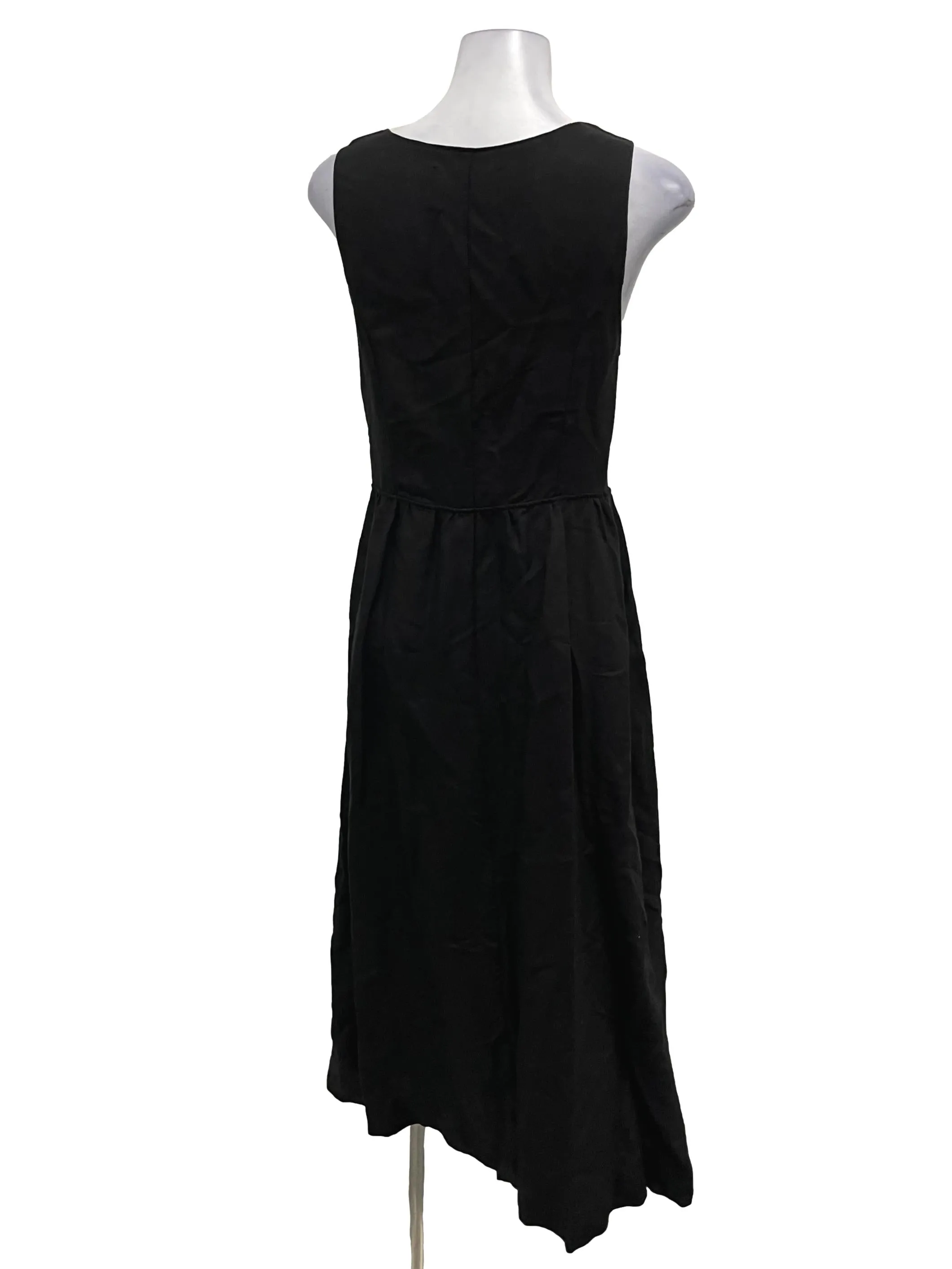 Black Lace Up Sleeveless Maxi Dress