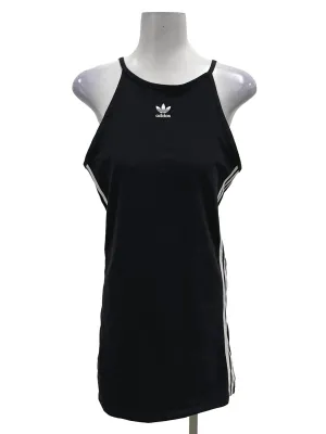 Black Logo Halter Neck Mini Dress