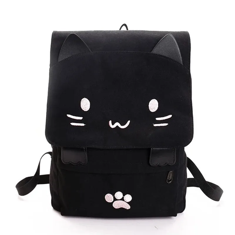 “BLACK SMILEY NEKO” BACKPACK W110401