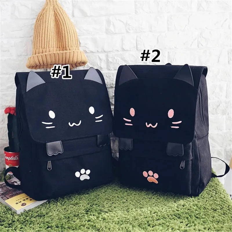 “BLACK SMILEY NEKO” BACKPACK W110401