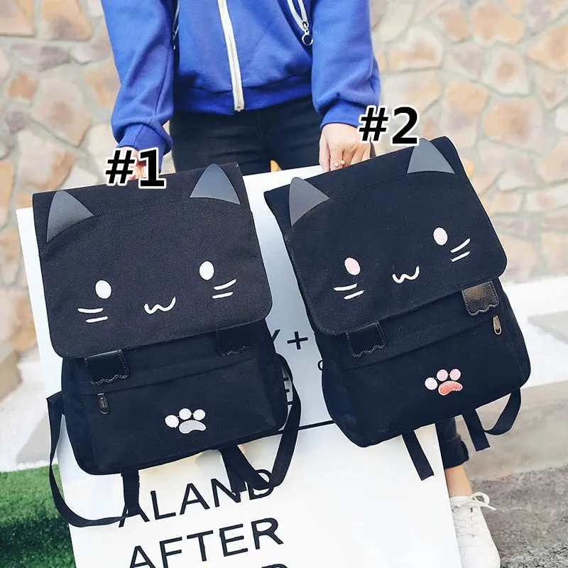 “BLACK SMILEY NEKO” BACKPACK W110401