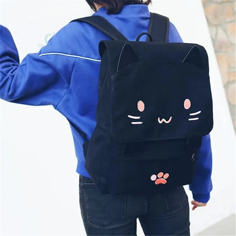 “BLACK SMILEY NEKO” BACKPACK W110401