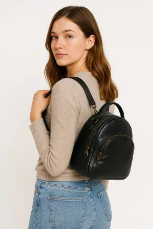 Black Soft Nappa Backpack