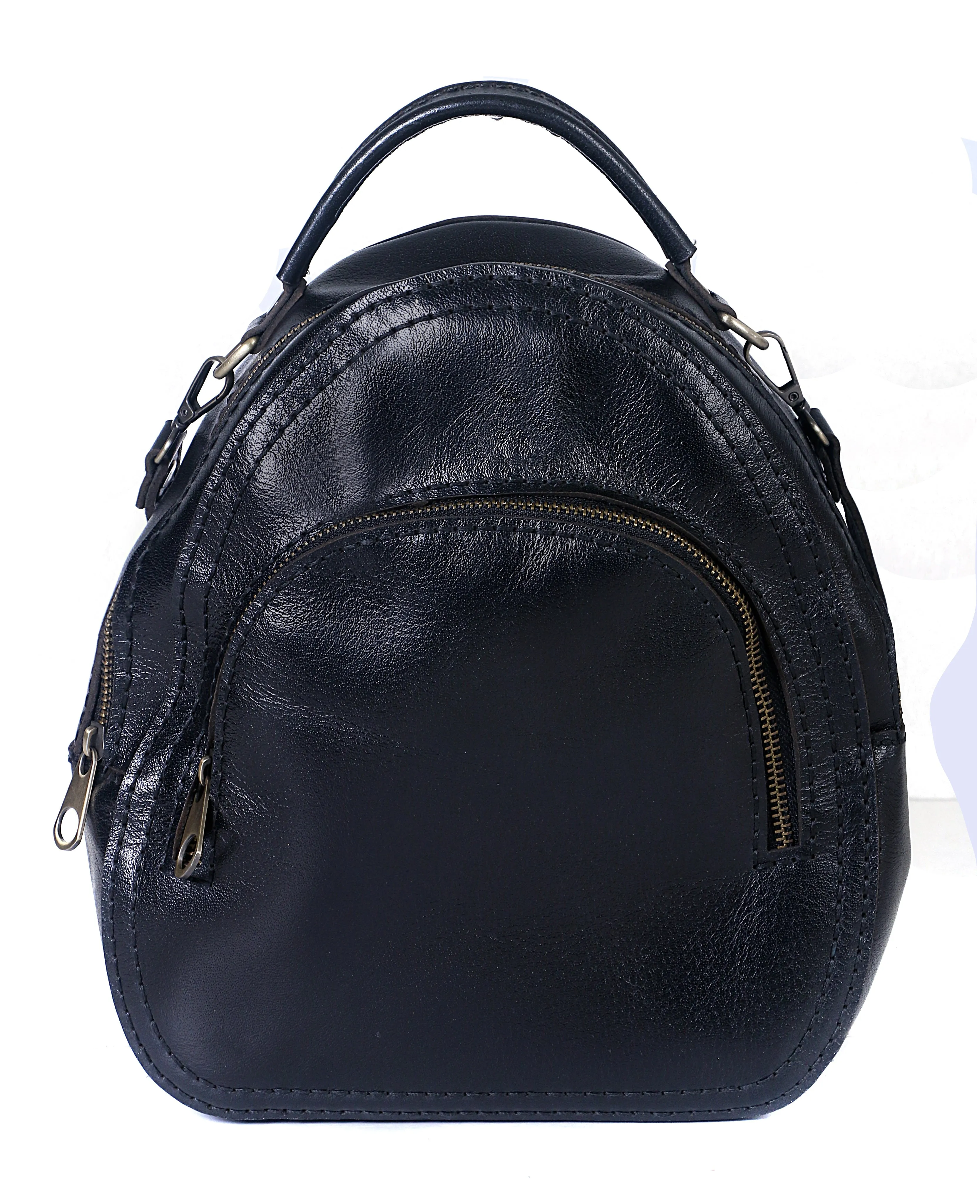 Black Soft Nappa Backpack