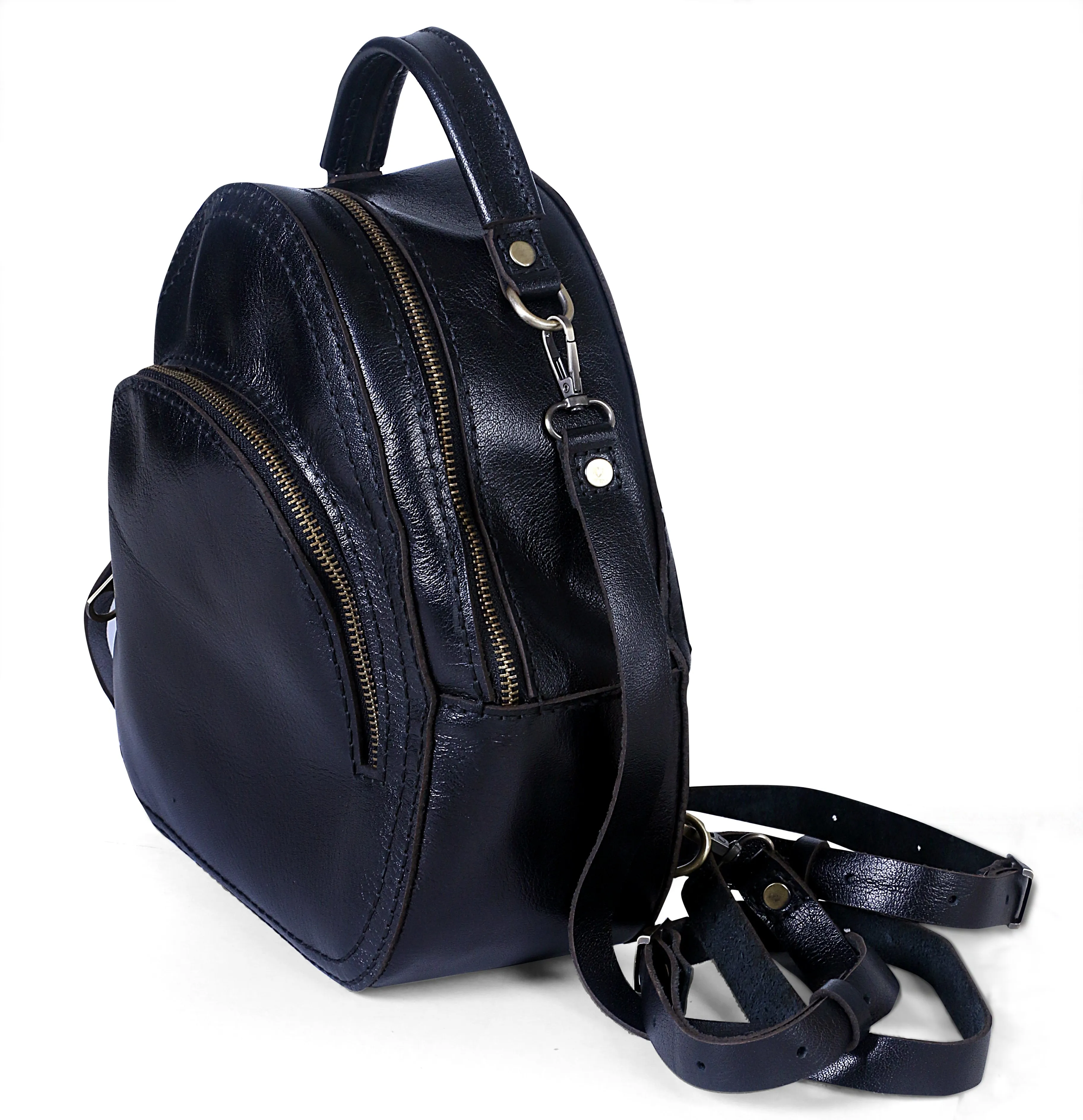 Black Soft Nappa Backpack