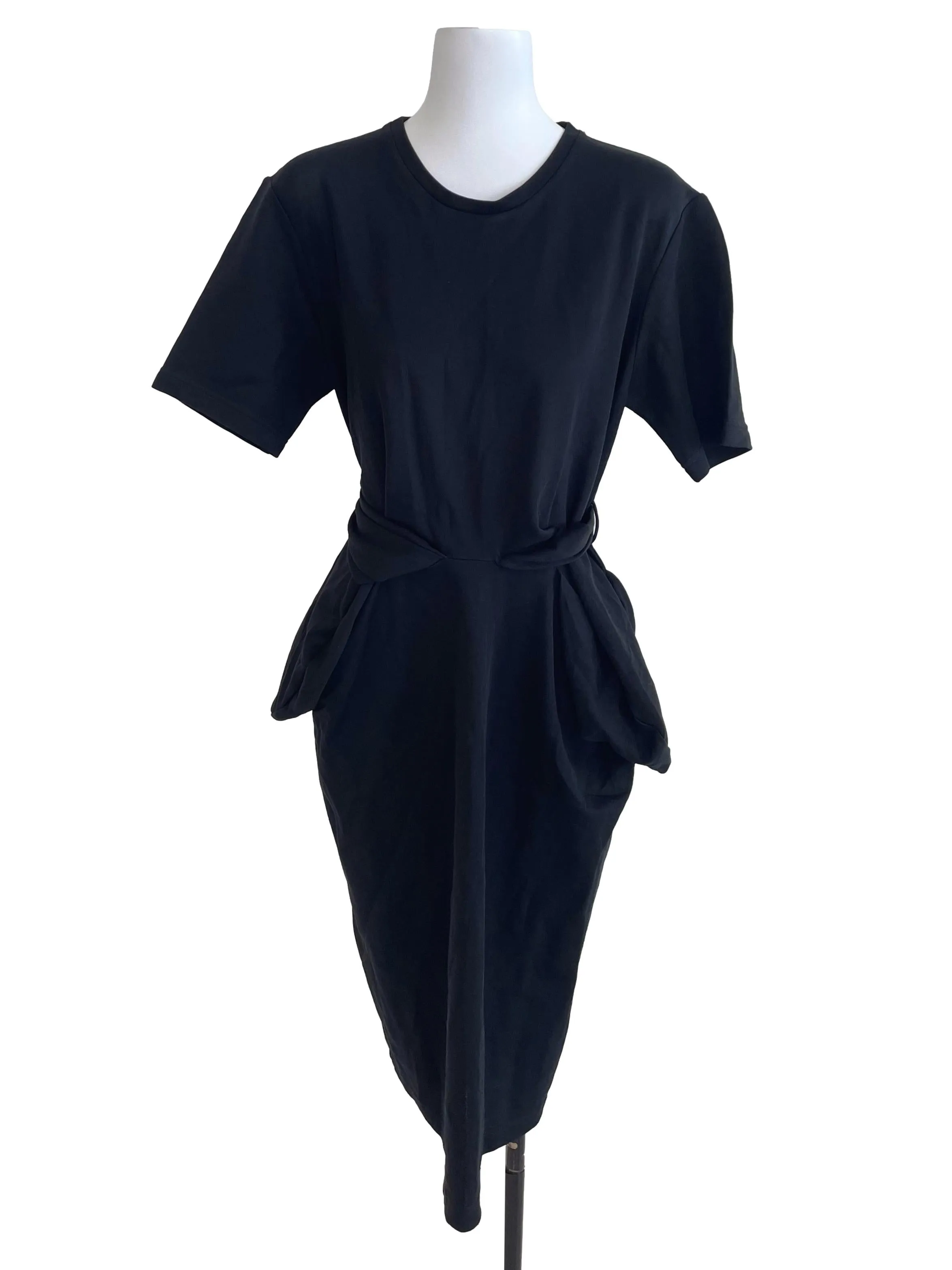 Black Tee Tie-Knot Dress