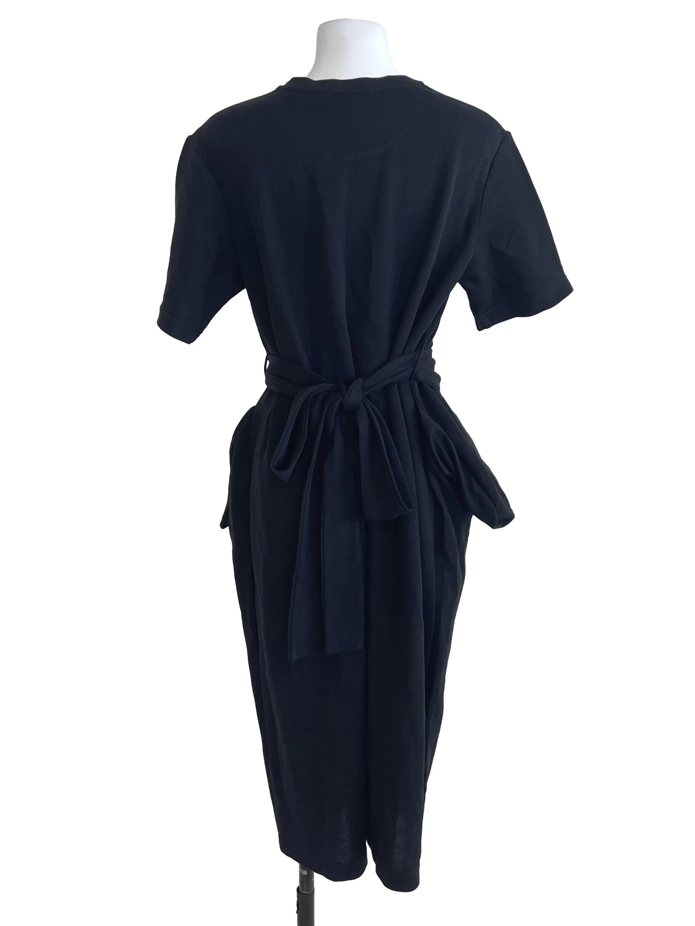 Black Tee Tie-Knot Dress