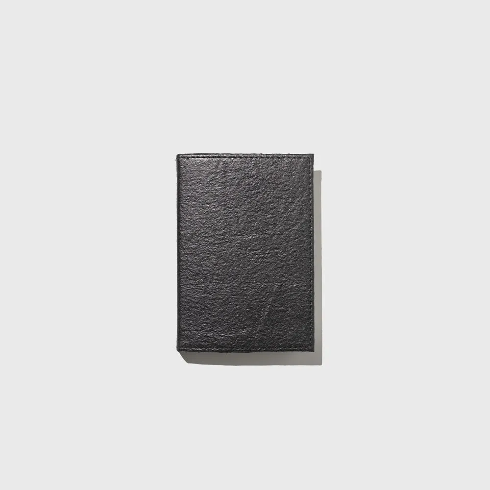 Black Unlined Banana Leather Notebook (4" x 6")