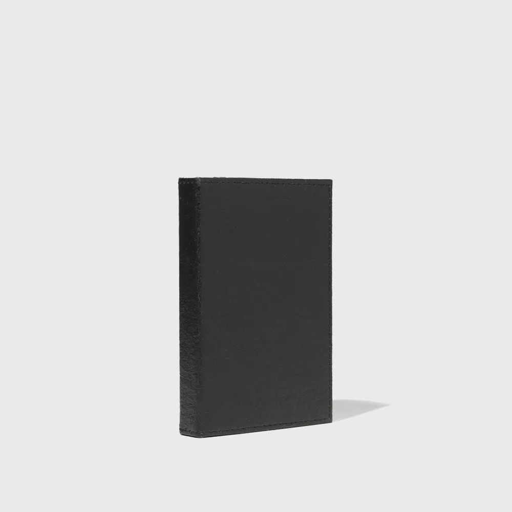 Black Unlined Banana Leather Notebook (4" x 6")