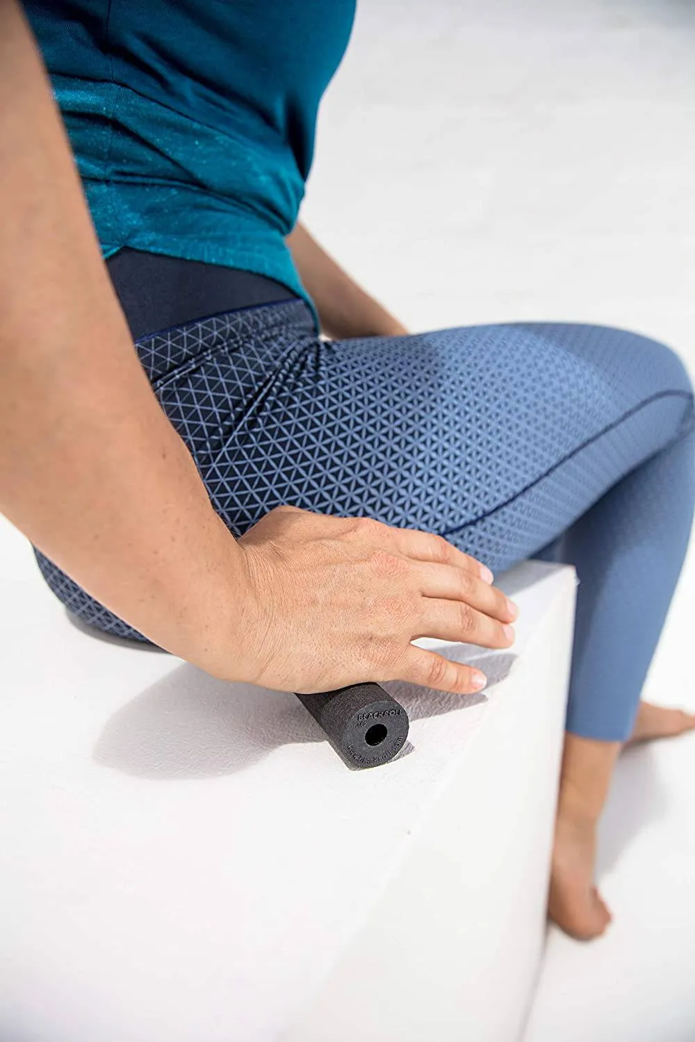 BLACKROLL - Micro Foam Roller, Small Deep Tissue Massage Tool for Feet, Hands, and Arms, Use for Travel and Plantar Fasciitis Relief, Use for Exercise and Muscle Recovery, 6cm (2.3") x 3cm (1.2")