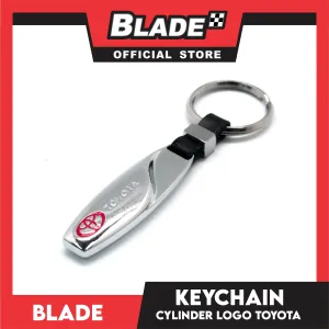 Blade Keychain Logo Cylinder Toyota Chrome