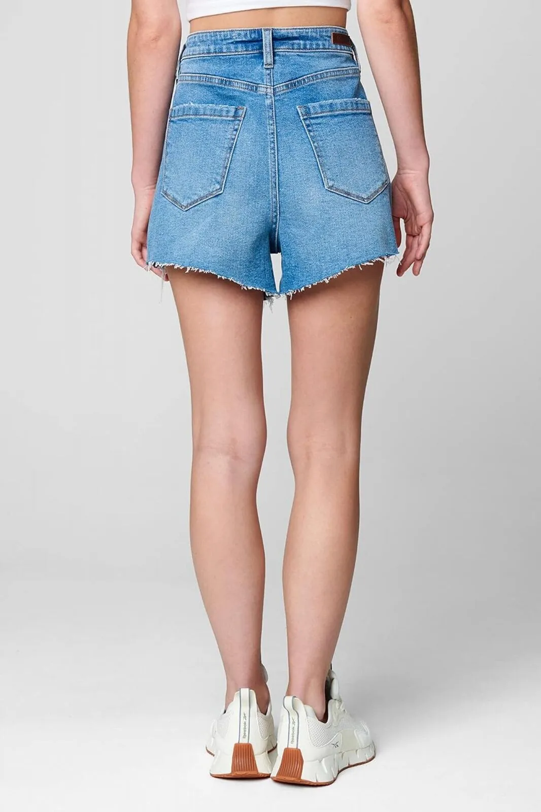 [blanknyc] Womens Luxury Clothing High Rise Denim Cut Off Short  Blue 25