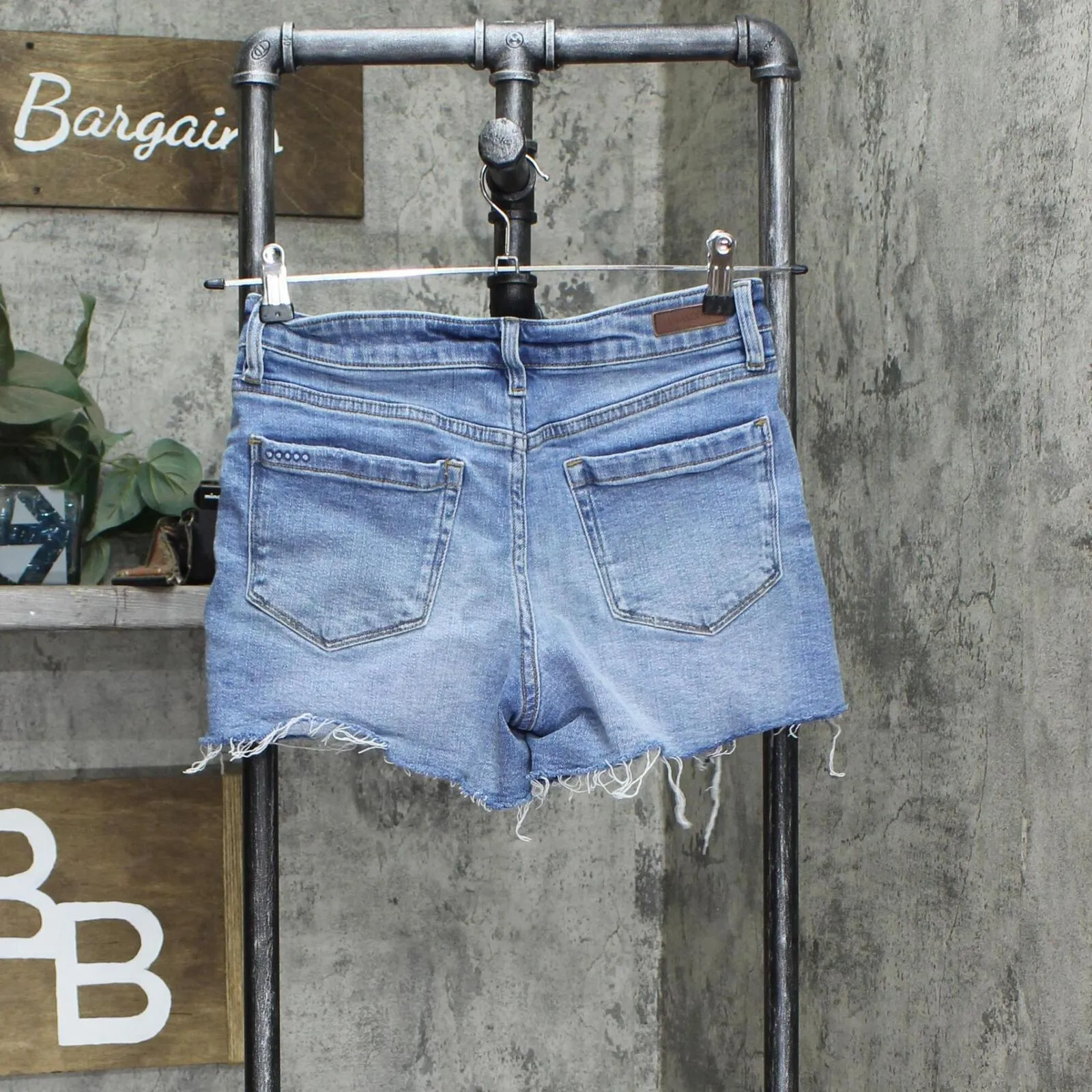 [blanknyc] Womens Luxury Clothing High Rise Denim Cut Off Short  Blue 25