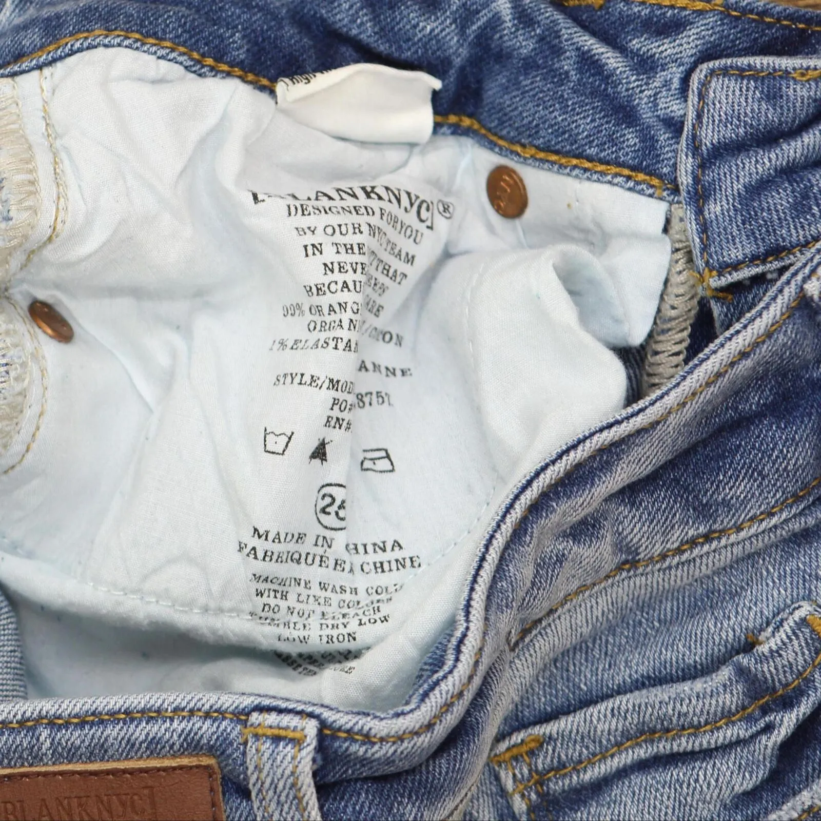 [blanknyc] Womens Luxury Clothing High Rise Denim Cut Off Short  Blue 25
