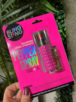 Bling Sting Keychain - Metallic Pink Studded
